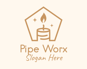 Flame Decor Candle logo design