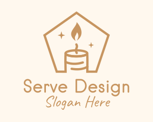 Flame Decor Candle logo design