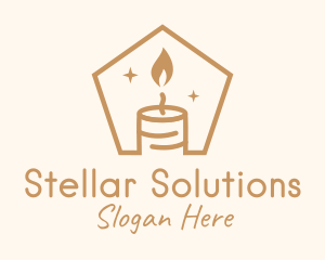 Flame Decor Candle logo design