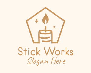 Flame Decor Candle logo design