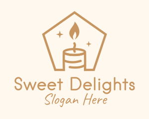 Flame Decor Candle logo design