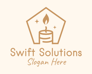 Flame Decor Candle logo design