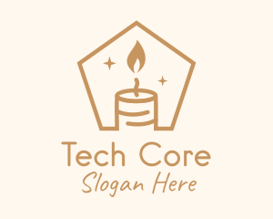 Flame Decor Candle logo design