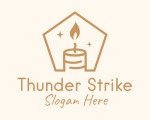 Flame Decor Candle logo design