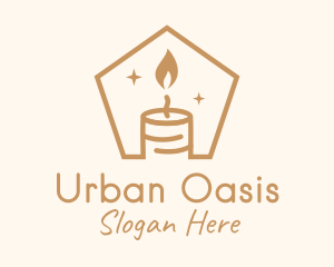 Flame Decor Candle logo design