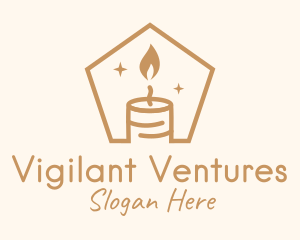 Flame Decor Candle logo design