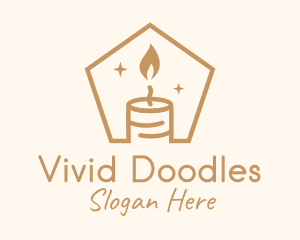 Flame Decor Candle logo design