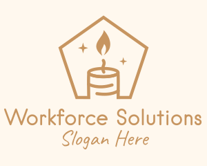 Flame Decor Candle logo design