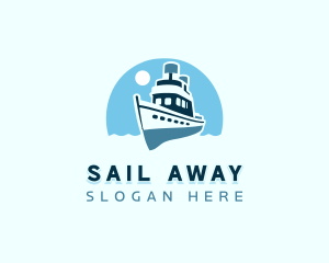 Cruise Ship Boat logo design