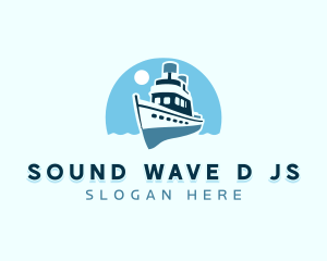 Cruise Ship Boat logo design