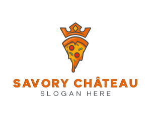 Cheezy Pizza Monarchy logo design