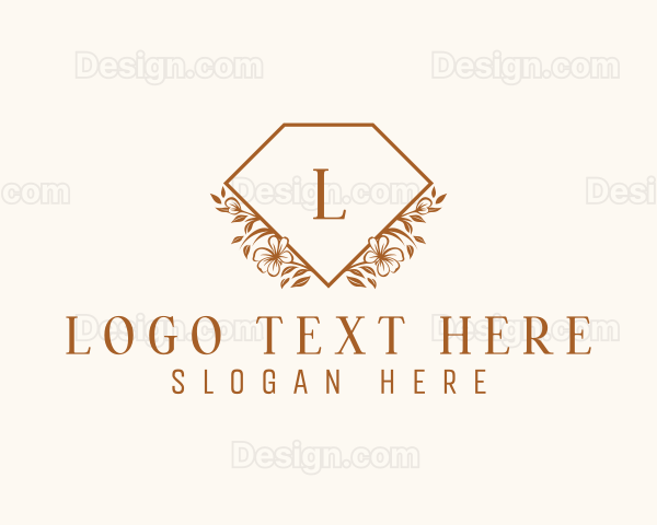 Diamond Floral Wreath Logo