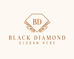 Diamond Floral Wreath logo design