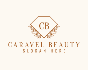 Diamond Floral Wreath logo design