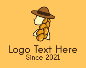 Woman Bread Hair logo