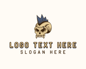 Skull Streetwear Mohawk Logo