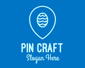 Easter Egg Location Pin  logo design