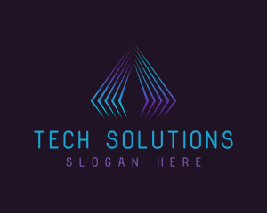 Technology Firm Pyramid logo design