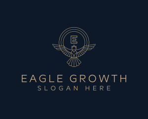 Eagle Bird Aviation Flight logo design