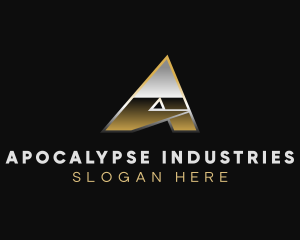 Industrial Metallic Metalwork Letter A logo design