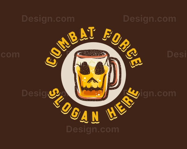 Skull Beer Mug Logo