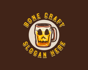 Skull Beer Mug logo design