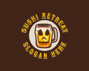 Skull Beer Mug logo design