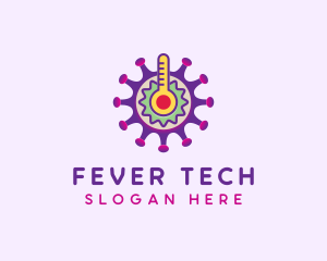 Colorful Virus Thermometer logo