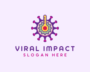 Colorful Virus Thermometer logo