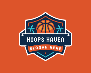 Palm Tree Basketball logo design