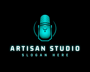 Microphone Audio Studio logo design