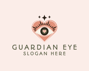 Heart Eye Lashes logo design