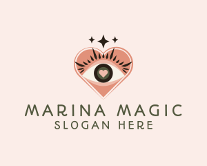 Heart Eye Lashes logo design