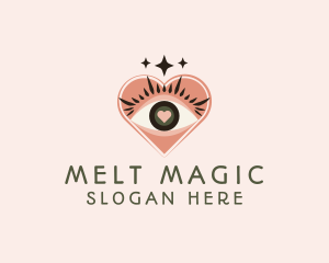 Heart Eye Lashes logo design