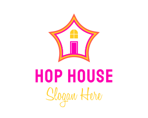 Colorful Star House logo design