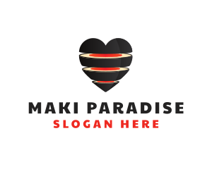 Maki Heart Restaurant logo design