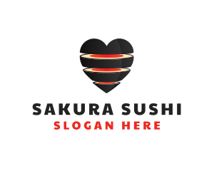 Maki Heart Restaurant logo design