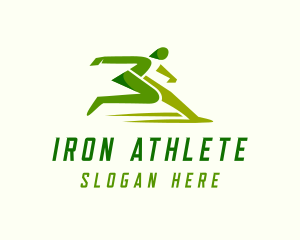 Running Athlete Varsity logo design