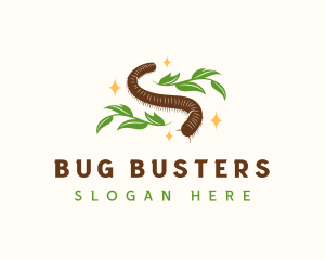 Nature Millipede Animal logo design