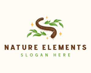 Nature Millipede Animal logo design