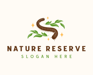 Nature Millipede Animal logo design