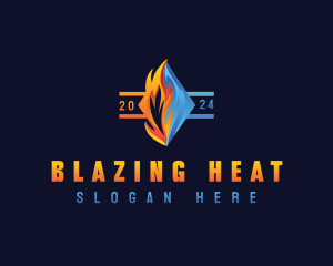 Heat Fire Ice logo design