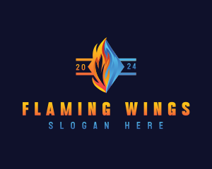 Heat Fire Ice logo design