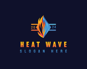 Heat Fire Ice logo design