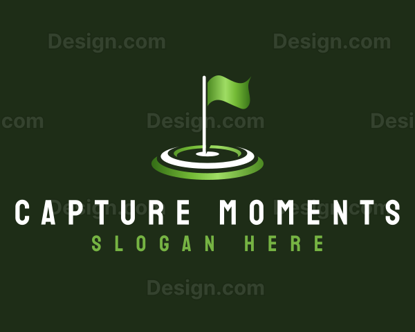 Flag Golf Sports Logo