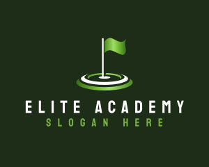 Flag Golf Sports Logo