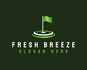 Flag Golf Sports Logo