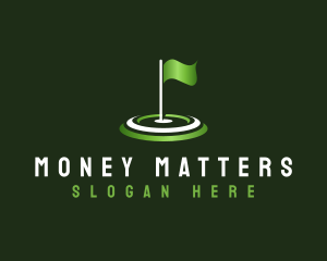 Flag Golf Sports Logo