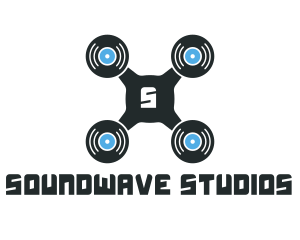 Vinyl Drone Lettermark logo