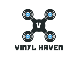 Vinyl Drone Lettermark logo